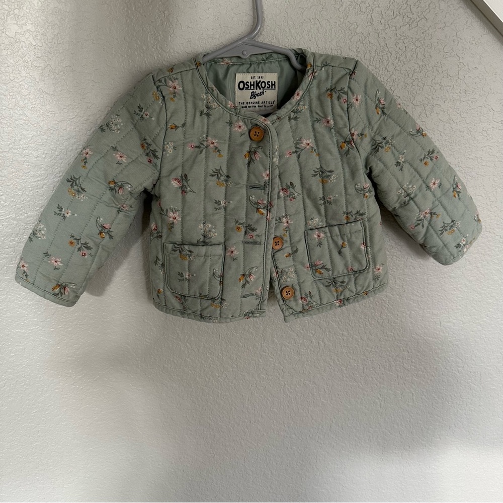 Oshkosh quilted floral coat